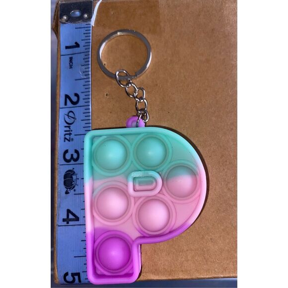☀️3/$12☀️ Letter “P” Bubble Pop Fidget Toy Keychain - Picture 2 of 3